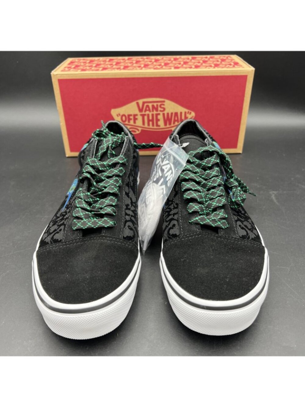 Vans Old Skool Dia de los Muertos Hummingbird Skate Shoe M9 W10.5 Black Blue NEW - Picture 3 of 16